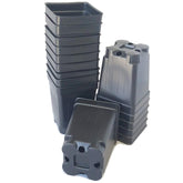 Landmark Plastics 2.5-inch square extra-deep nursery pot top view for seed starting