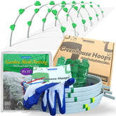 LANEVAN garden mesh netting kit hoop-assembly protects beds while enabling easy plant access