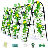 Laodier U-Shape cucumber trellis arch supports climbing cucumbers in raised beds
