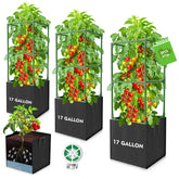 Laodier tomato cage square trellis provides 47-inch vertical support for climbing plants.