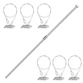 LARNORJE ground earth anchors 6-pack ready to secure outdoor items against movement.