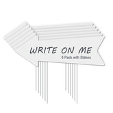 LARREEDE blank arrow sign with stake for outdoor directions