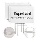 LARREEDE blank yard sign 12x17 front view for customizable messaging outdoors