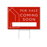 Lashicorn 12x17 Coming Soon sign, front double-sided for FSBO listings.