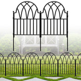 LATIHUUM arch garden fence panel front view defines borders and enhances curb appeal.