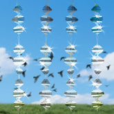 LATTHANT stainless steel bird deterrent disc reflects light to deter woodpeckers near windows
