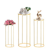 Latywen gold cylinder pedestal 15.75-inch stand elevates florals for events