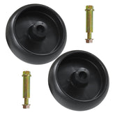 Lawneagle GX10168 deck wheels with bolts ready for installation on John Deere mowers