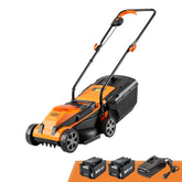 LawnMaster CLM2413A front view shows a compact 13 inch deck for easy maneuverability.
