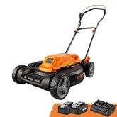 LawnMaster CLMF4819X front view shows compact, easy-to-maneuver mower.