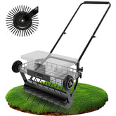 Lawnworld 16-inch aerator drum ready for deep soil penetration for healthier turf.