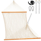 Lazy Daze Hammocks double rope hammock setup between trees for two people