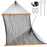 Lazy Daze Hammocks double rope hammock with spreader bar for two, ideal backyard lounging.