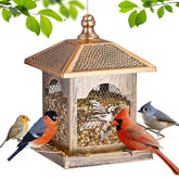 LBTING Bird Feeder square lantern roof for durable outdoor feeding.