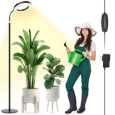LBW floor grow light base provides stability for tall indoor plants.