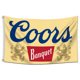 LCFHOME Banquet Beer Flag 3x5ft with brass grommets for outdoor decor and dorm rooms.