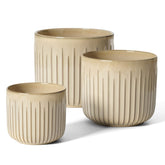 LE TAUCI large 8.3-inch ceramic pot with glossy glaze for statement plants
