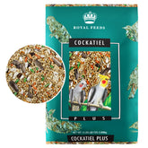 LEACH GRAIN & MILLING CO. Cockatiel Plus 5 lbs seed blend close-up shows balanced nutrition.