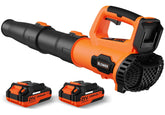 LEAPUL leaf blower with dual batteries enables continuous cleanups.