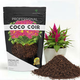 Leaves and Soul Coco Coir bag label signaling reliable container plant growth.