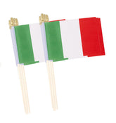 Lebei Italy flag mini flag on a wooden stick for parades