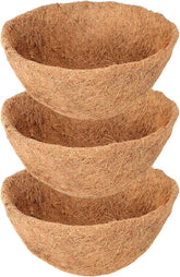 Legigo 20-inch round coco fiber liner for hanging baskets promotes airflow.