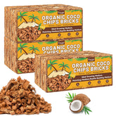 Legigo coco coir chips brick being soaked to create orchid and plant substrate.