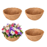 Legigo round coco fiber liner fits 10-inch baskets for vibrant flowering displays.