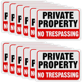 LEIFIDE no trespassing sign 7x10 in metal for clear property control