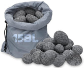 LEIMO KPARTS black lava rock for fire pits with even heat distribution