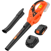 Leisch Life 21V cordless leaf blower for easy yard cleanup.