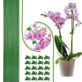 LeJoy Garden 22pcs plant stakes assembly with rust-resistant green coating.