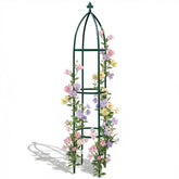 LeJoy Garden obelisk trellis stands 6.3 feet tall for vertical climbers.