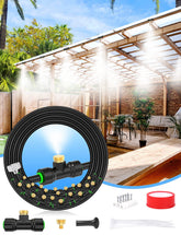 Lekit outdoor misting system with 63ft run for cooling patios.