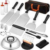 Leonyo 25pcs griddle accessories kit with spatulas for versatile outdoor grilling