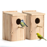 LEOSYY bluebird outdoor bird house highlights sturdy cedar construction for year-round use