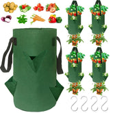 Lesimnky upside-down strawberry planter 4-pack setup for space-saving gardening outdoors.