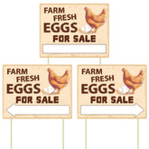 Lesnala double-sided eggs sign for outdoor display boosts visibility from both directions