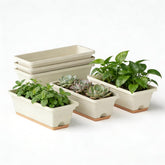 LESOASIS Window Box Planter 16in white for modern interiors and balconies.