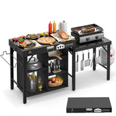 Leteuke grill table folding compact design for quick transport.