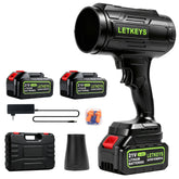 LETKEYS cordless leaf blower turbine power enables rapid outdoor cleanup.