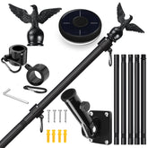 LETSTRY 6ft flagpole kit ready for outdoor installation.