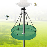 Lettry seed catcher tray on 20-inch diameter captures spilled seed for a cleaner yard.