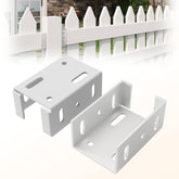 LEVENDOR aluminum fence bracket connectors show panel-to-post connection for vinyl fencing with sturdy support