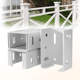 LEVENDOR white aluminum fence bracket package: durable, corrosion-resistant hardware for vinyl fencing.