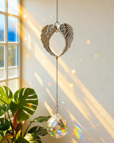 Leverse sun catcher with 40mm crystal casting vivid rainbows in sunlit rooms.