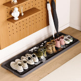 LFCONNECT rubber boot tray in entryway traps dirt and water to protect floors.