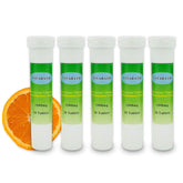 LFSYS Vitamin C dechlorination tablet dissolving in bath water to neutralize chlorine and chloramines