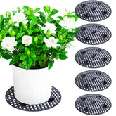 LFUTARI 6-pack large plant level elevator lifts pots for surface protection and drainage.