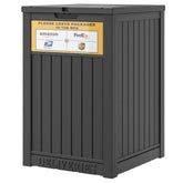 LHBGO outdoor delivery box with sign for secure parcel notices